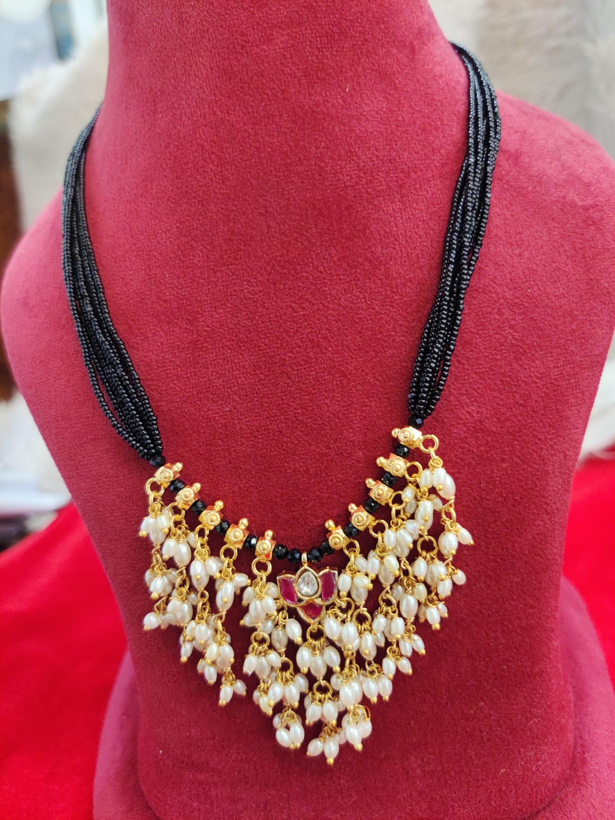 HAND MADE GUTTAPUSALU BLACK BEEDS