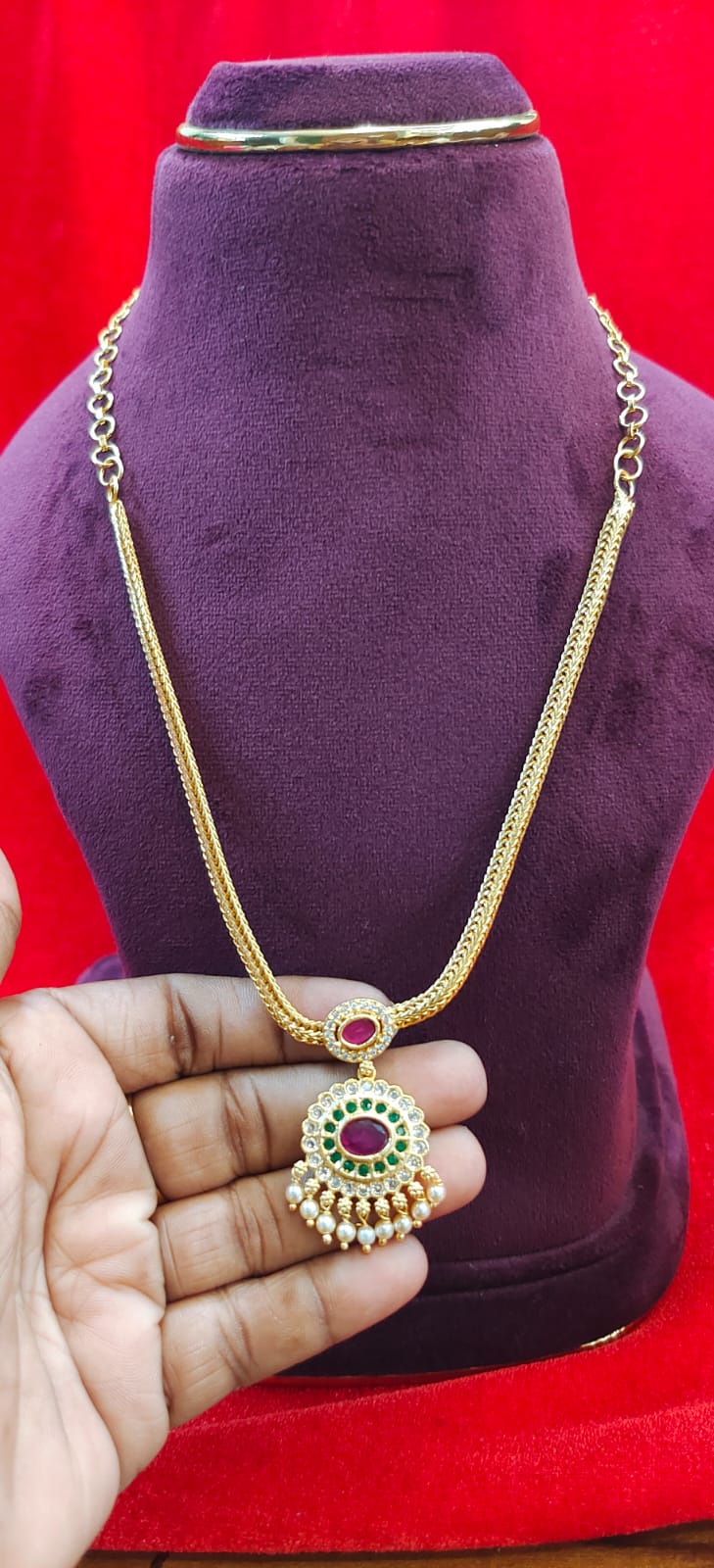 PURE PANCHALOHAM NECK SET