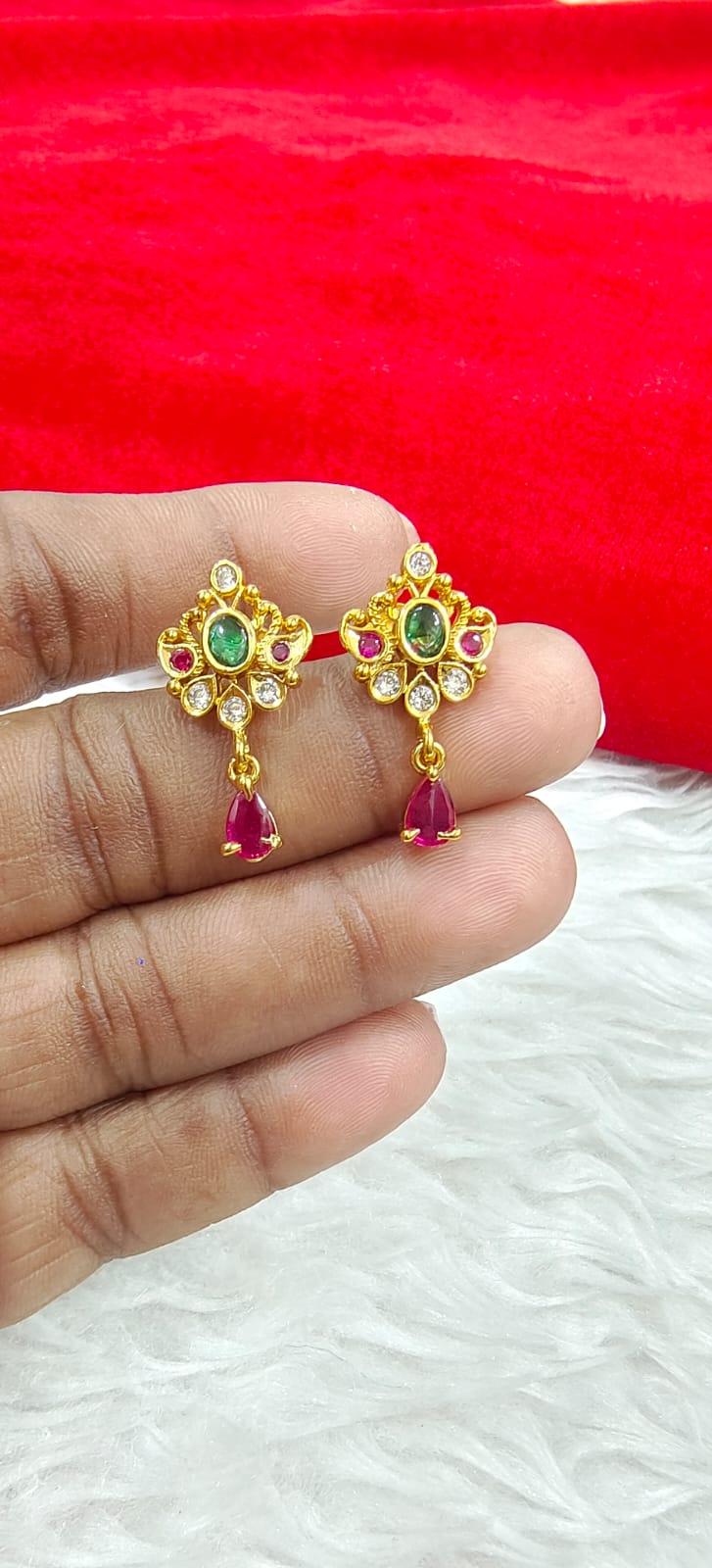 Panchaloham daily wear ear rings with screw back