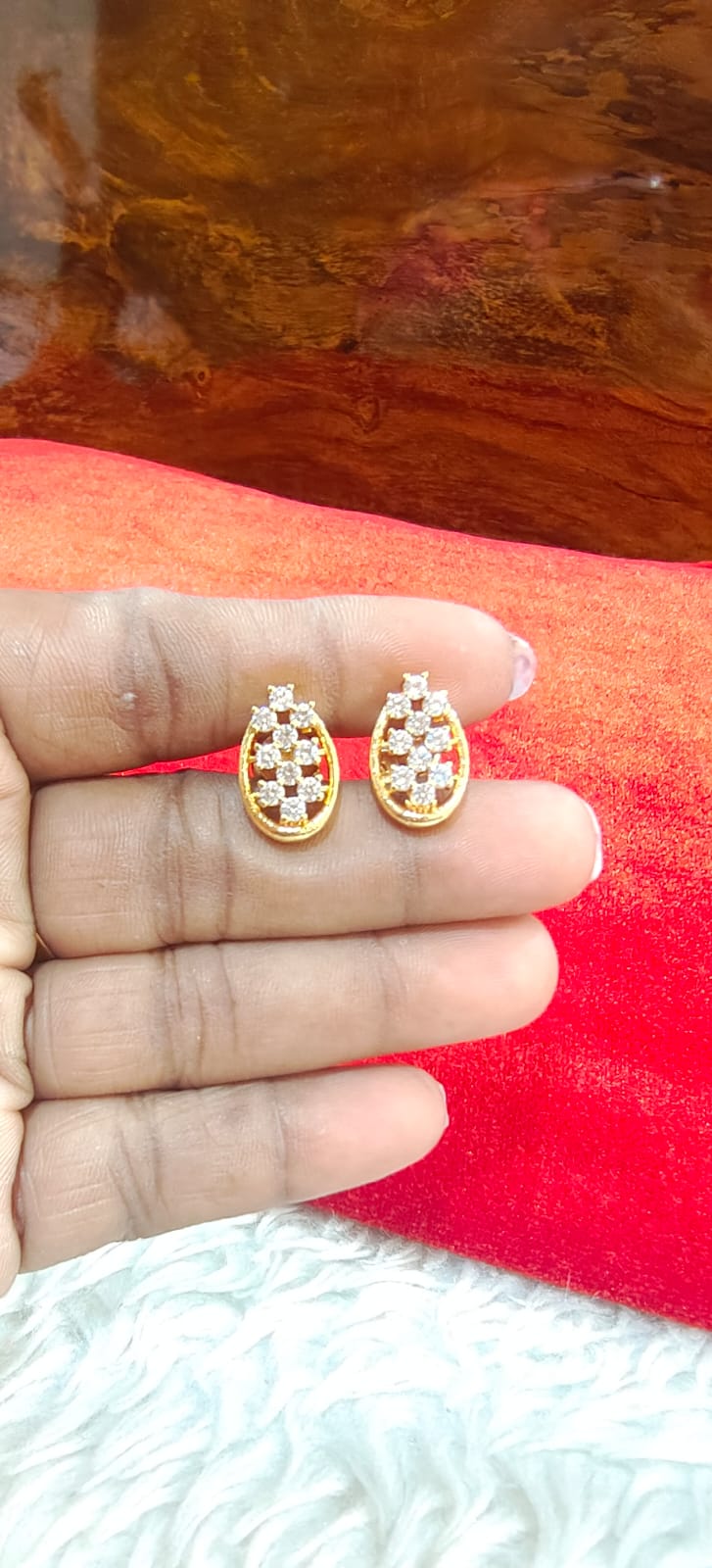 Panchaloham diamond replica earrings