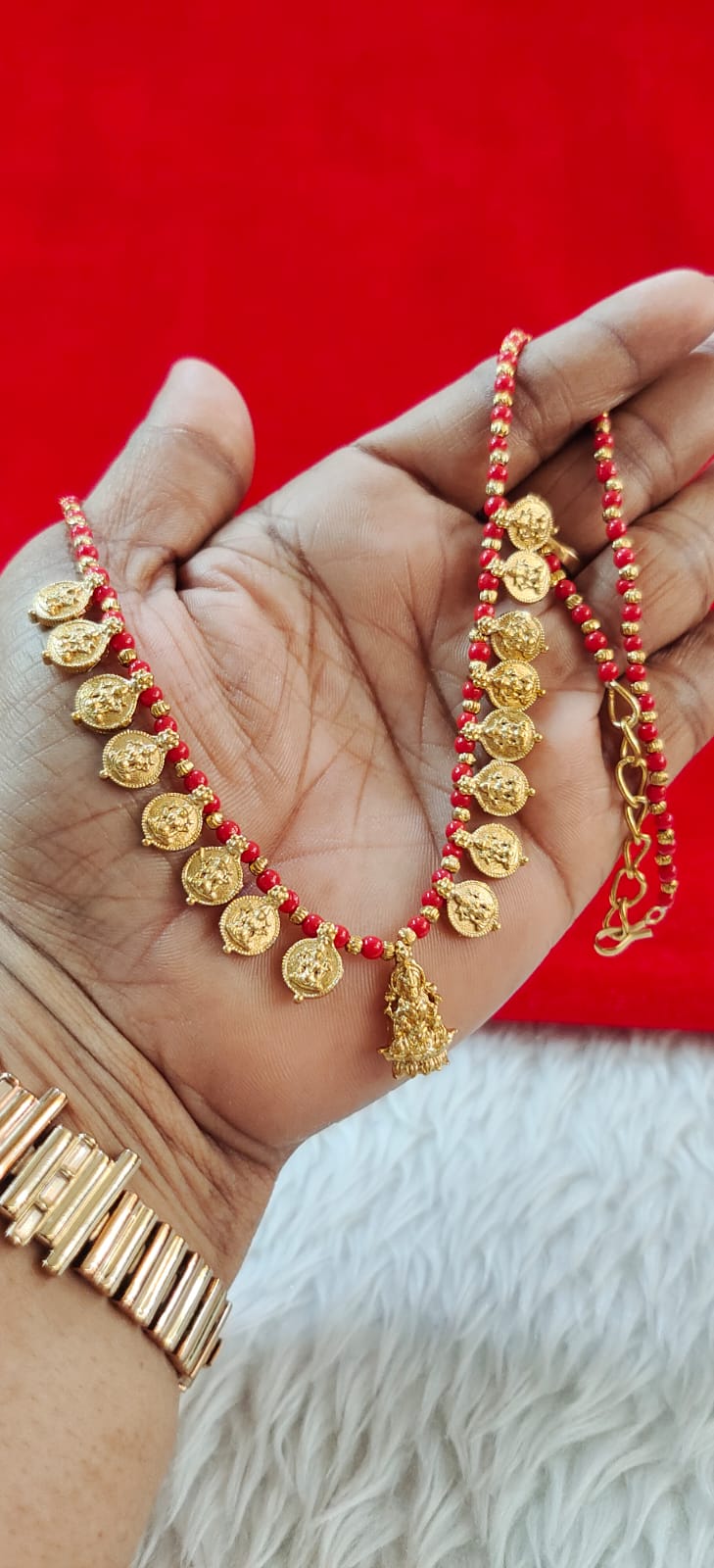 Panchaloham pagadam kasu neck set