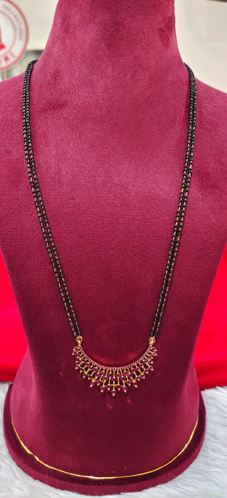 Panchaloham long length black beeds