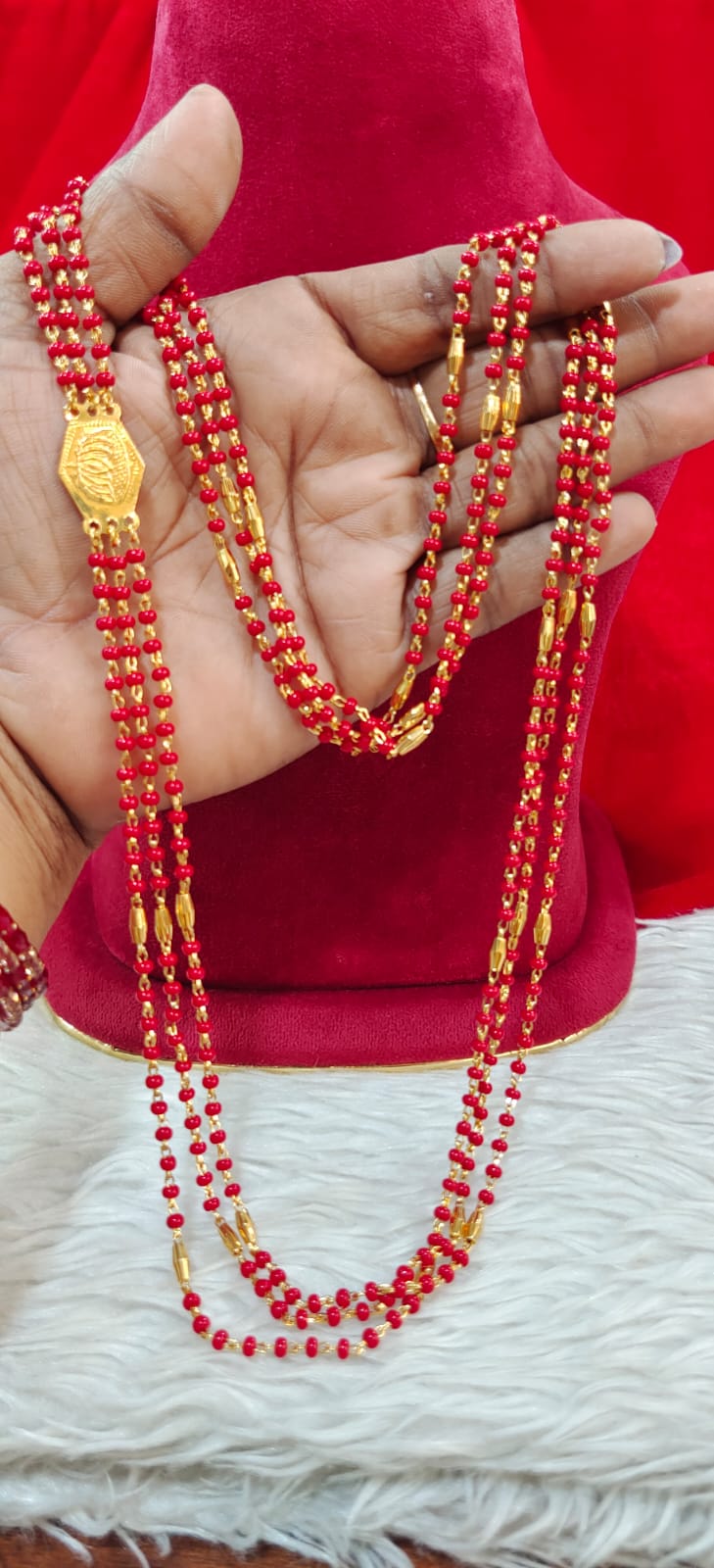 Pure panchaloha 3 line pagadala mala