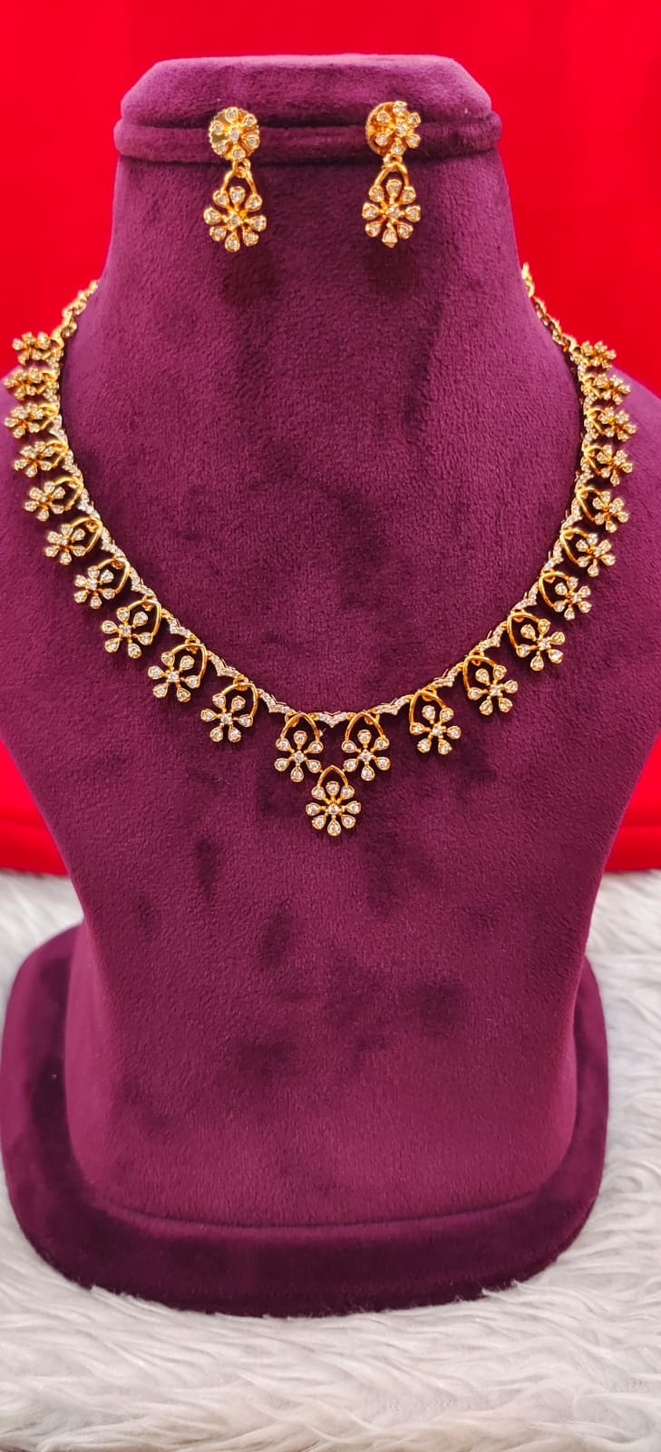 Pure panchaloham diamond replica neck set