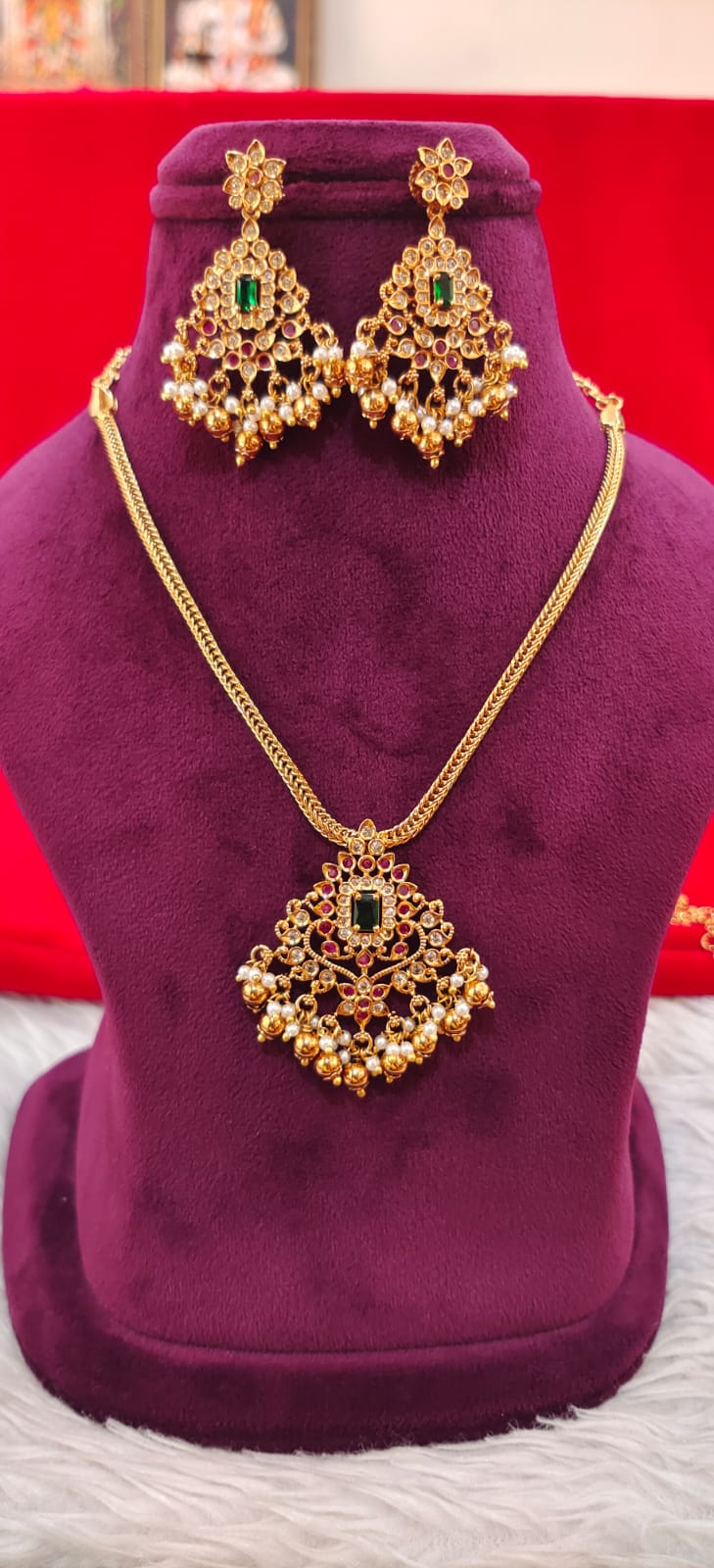Pure panchaloham nanu model neck set
