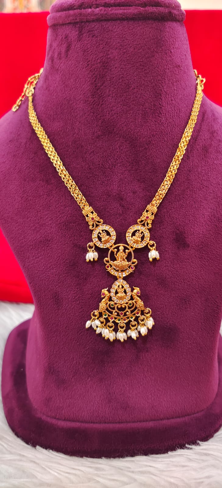 Pure panchaloham nanu model neck set