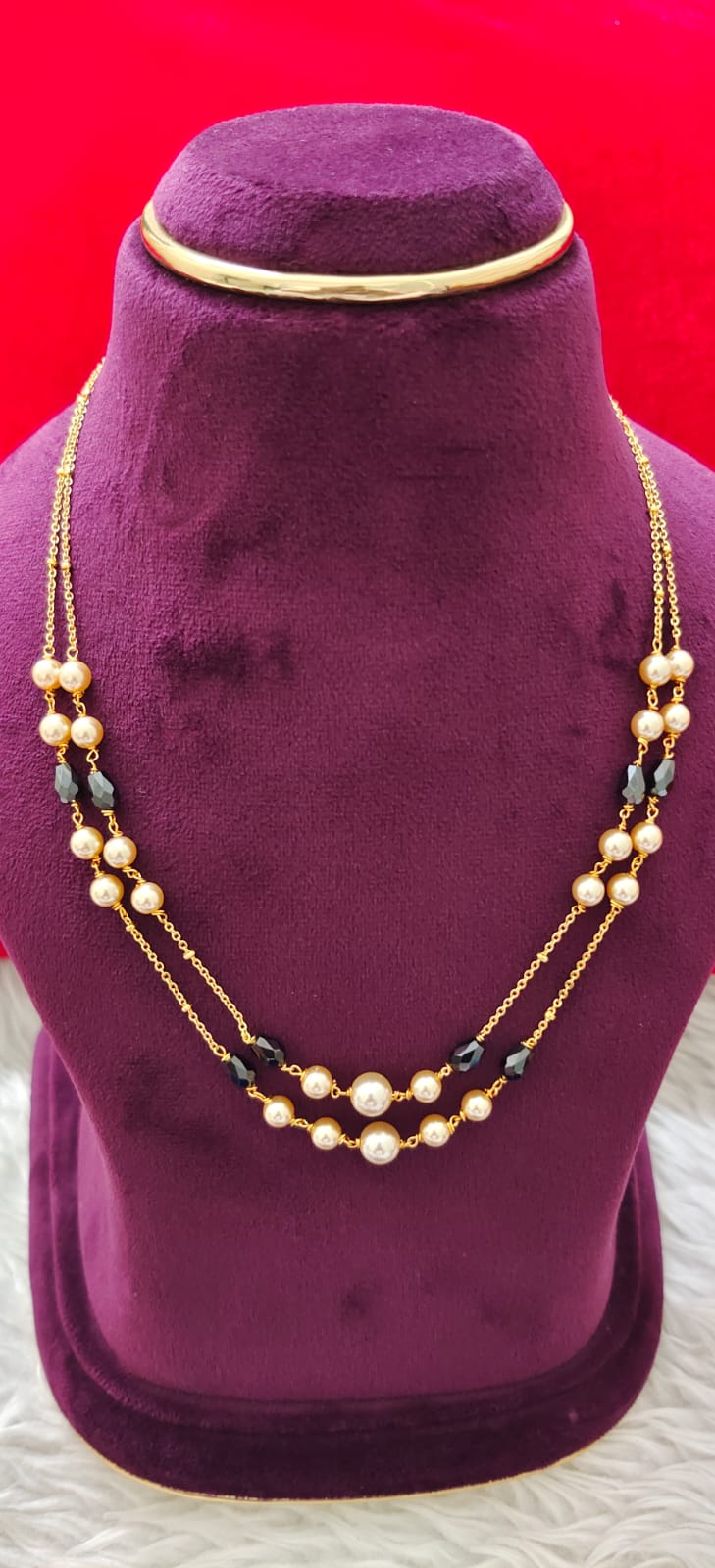 panchaloham original swaroski pearls kattuthega hand made chain