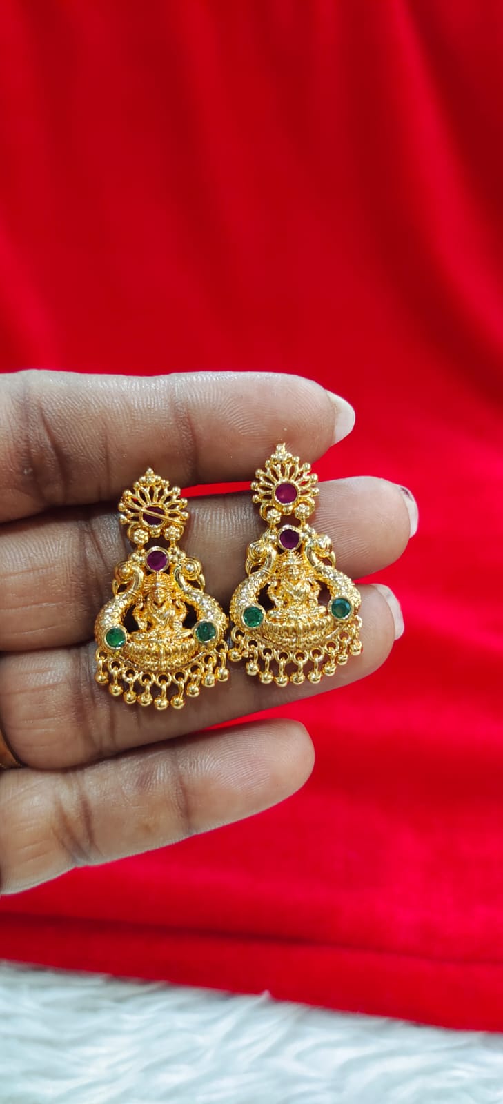Panchaloham lakshmi devi earrings