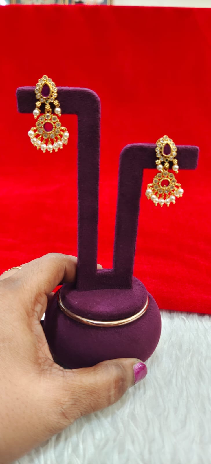 Pure panchaloham earrings with push back