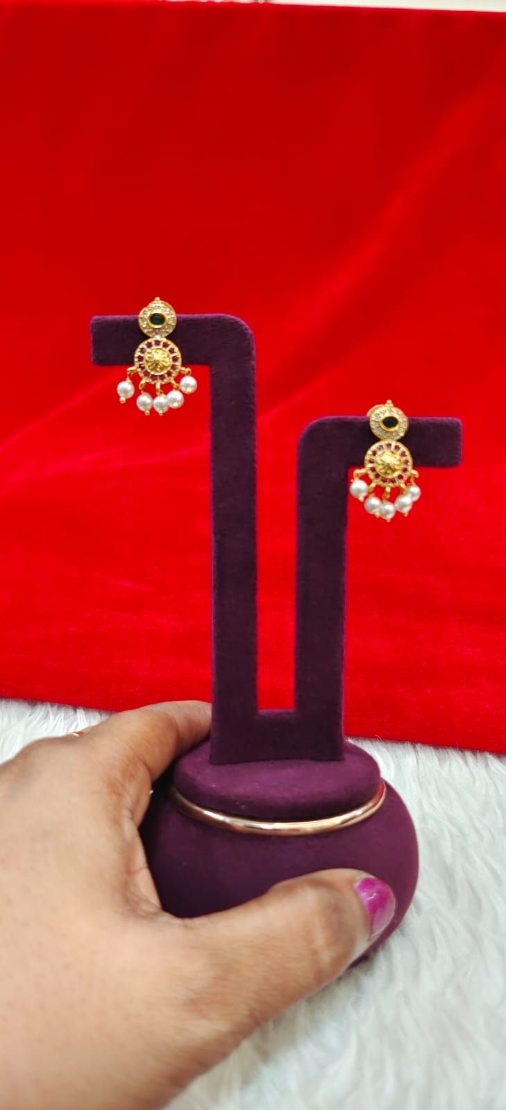 Pure panchaloham earrings with push back