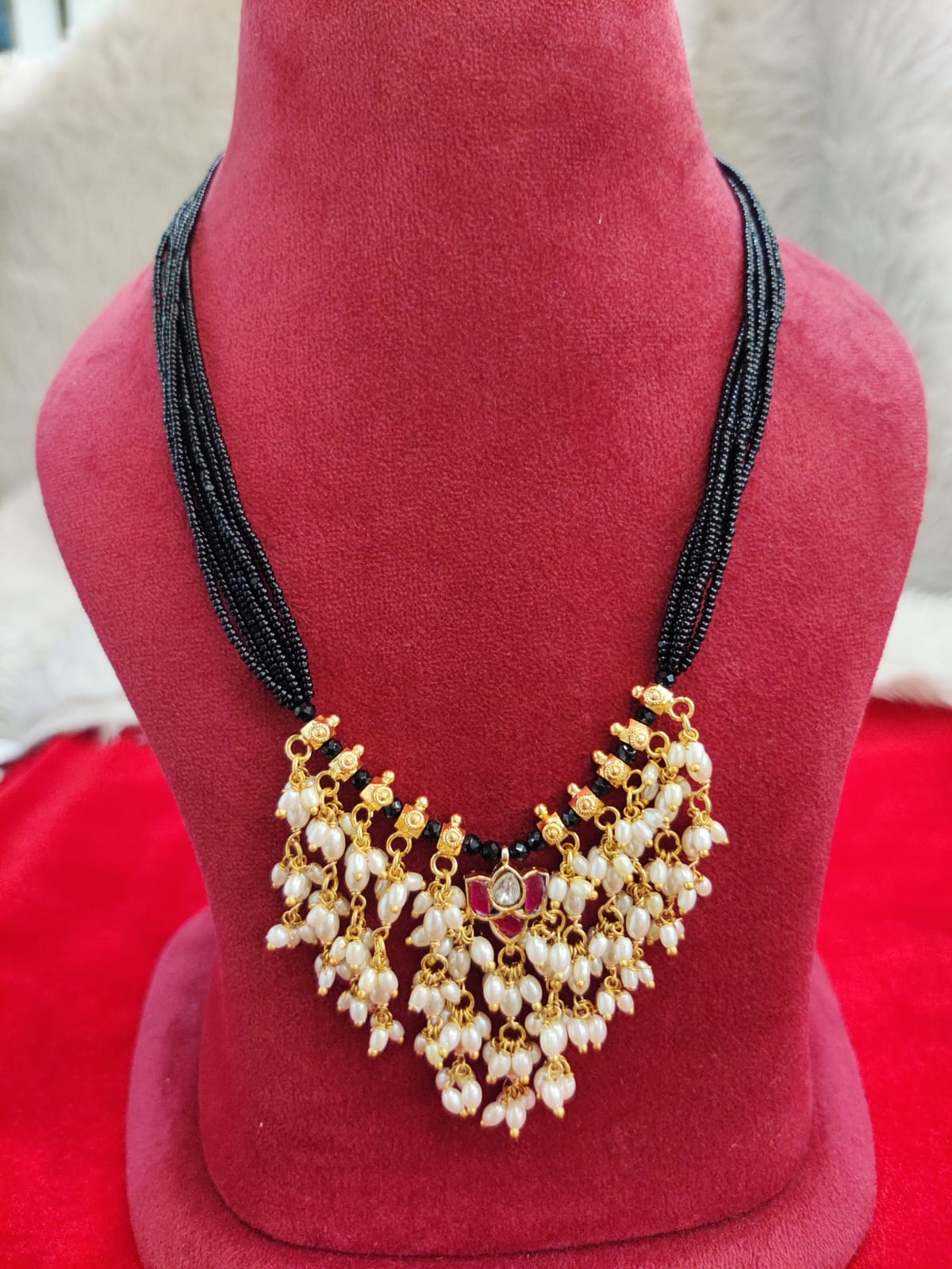 HAND MADE GUTTAPUSALU BLACK BEEDS