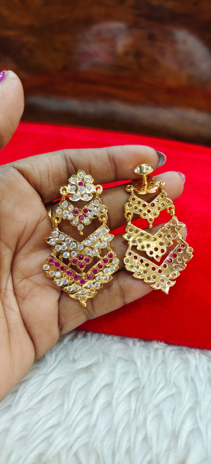 Pure panchaloham earings with screw back