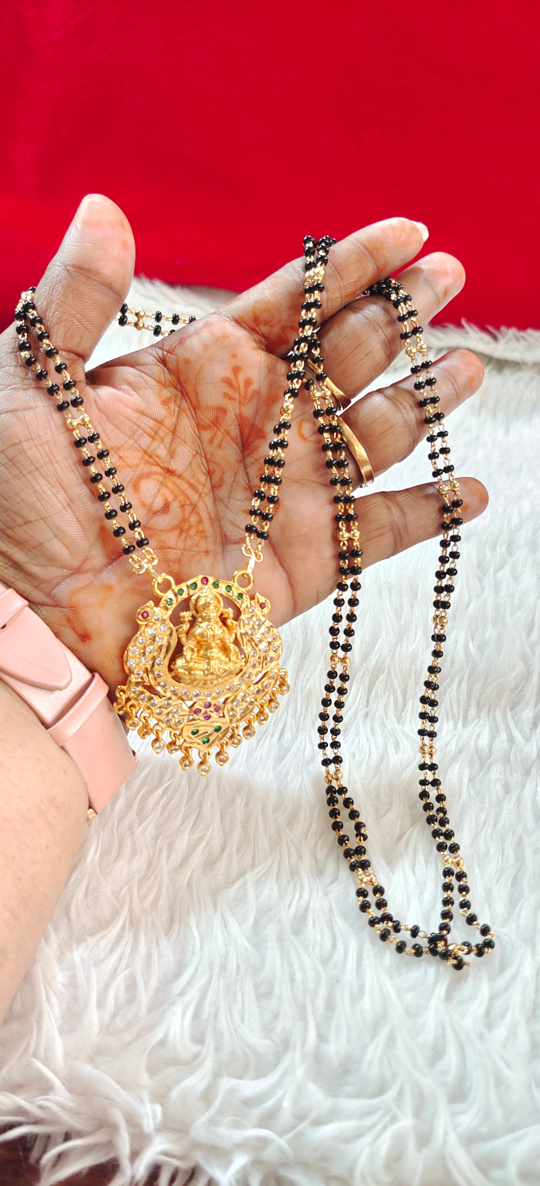 Panchaloham black beads