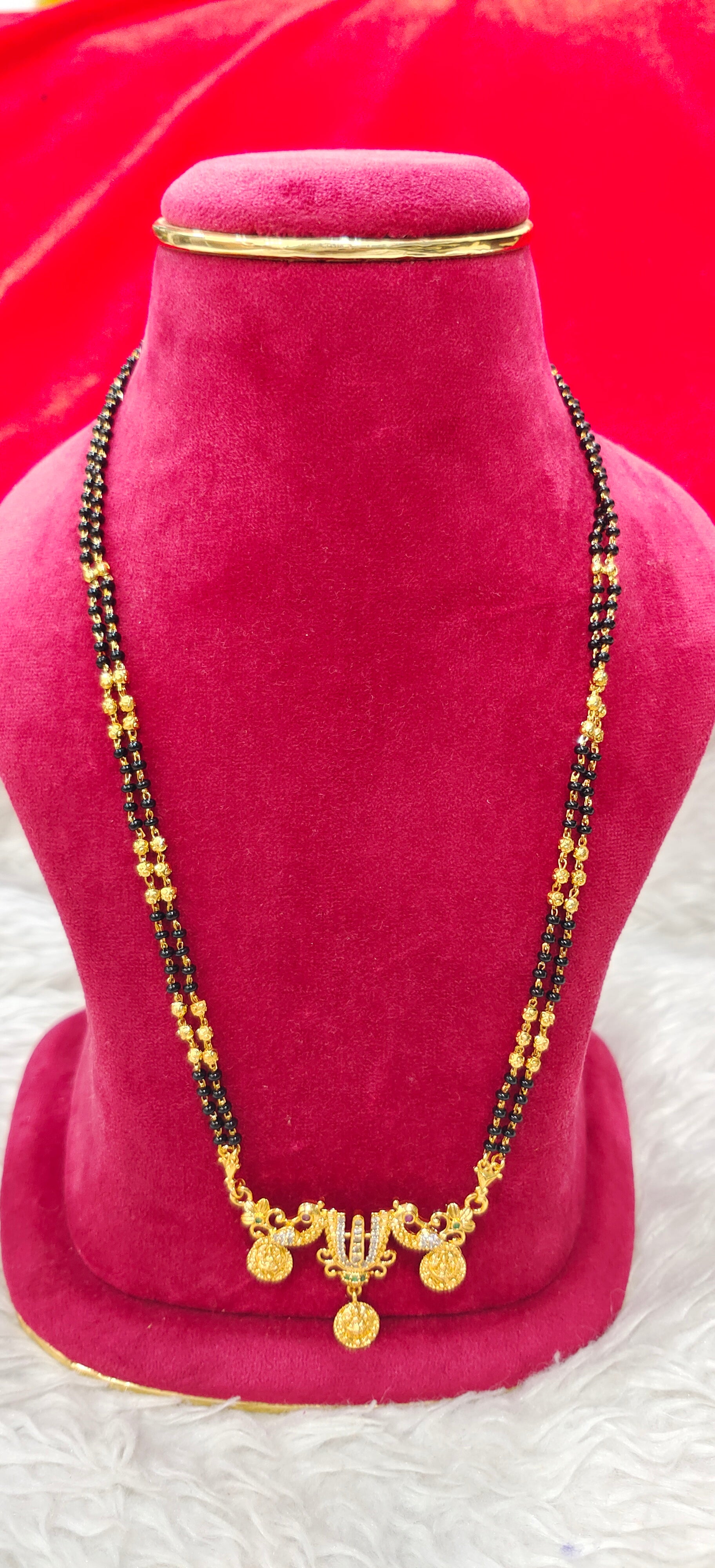Panchaloham short black beads