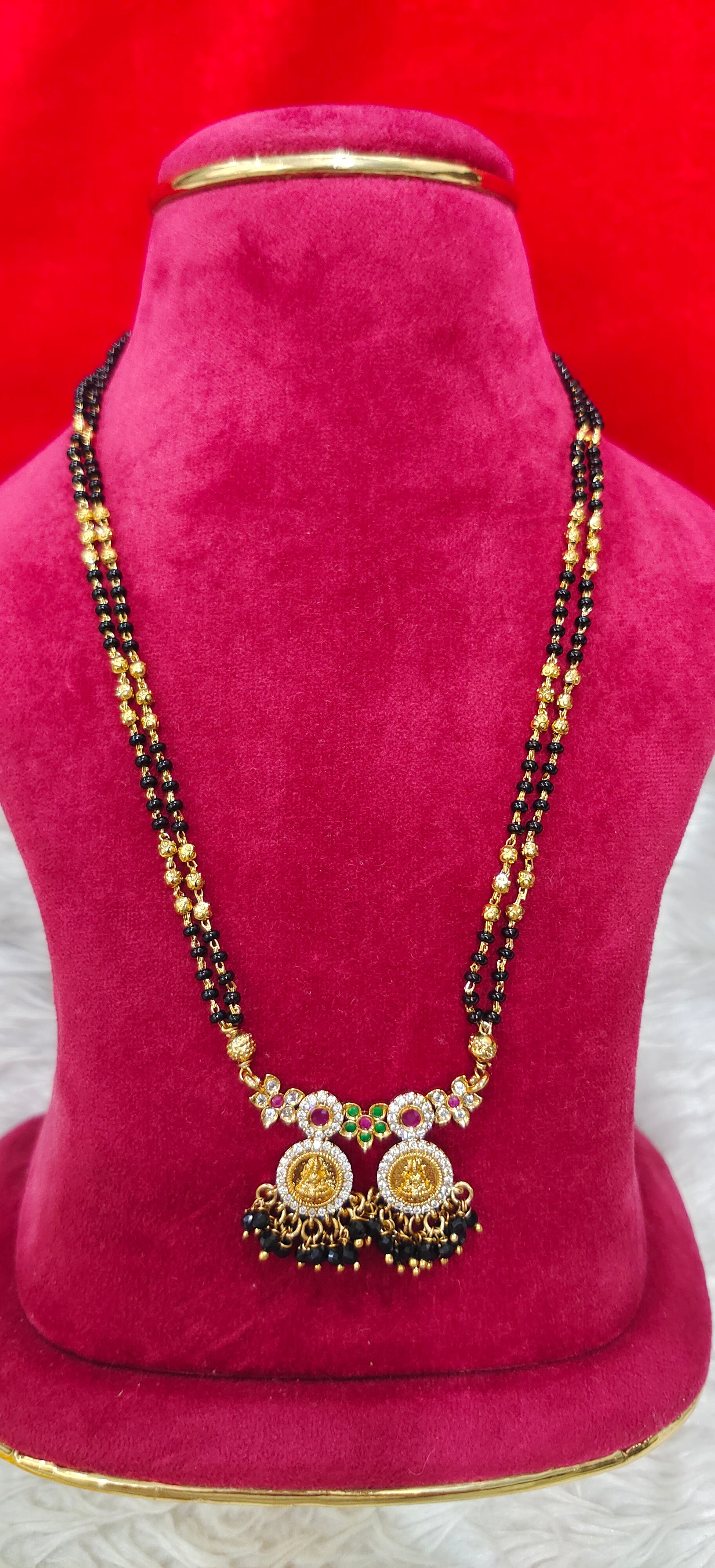 Panchaloham short black beads