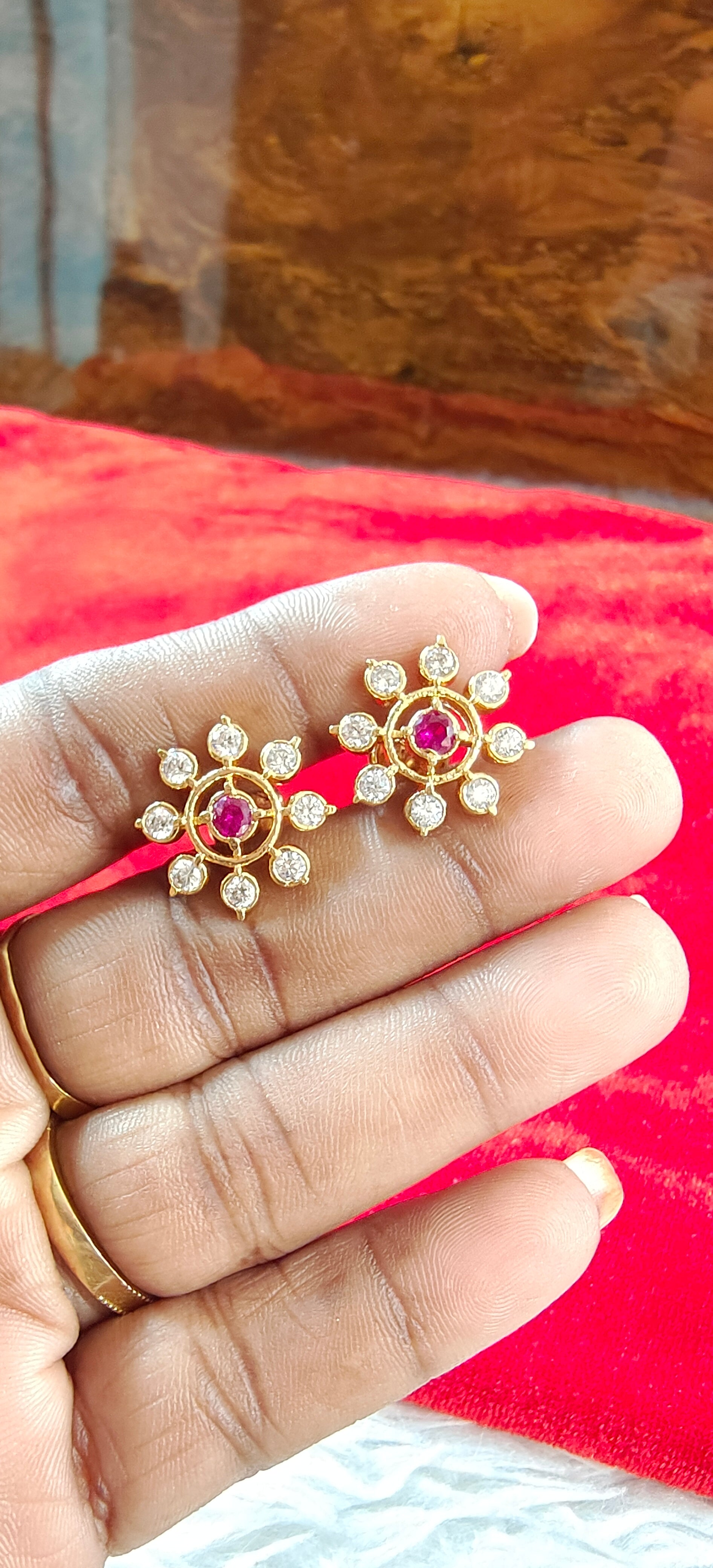 Panchaloham daimond replika studs