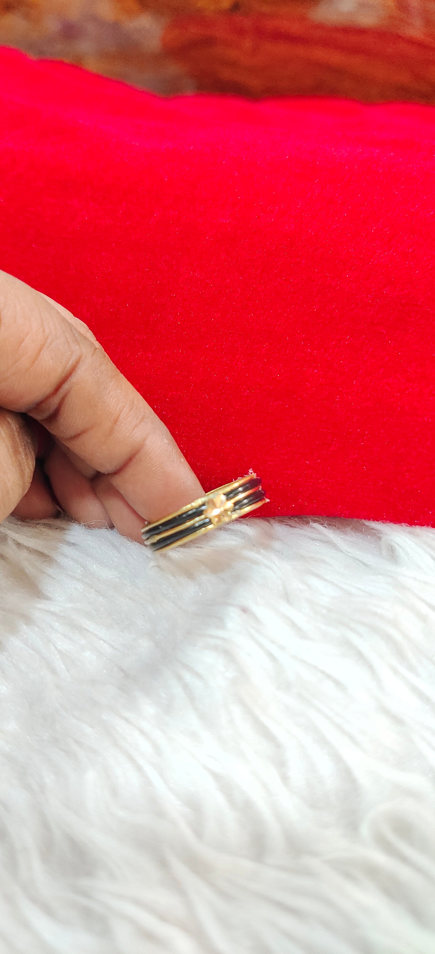 Panchaloham unpolished elephant hair ring