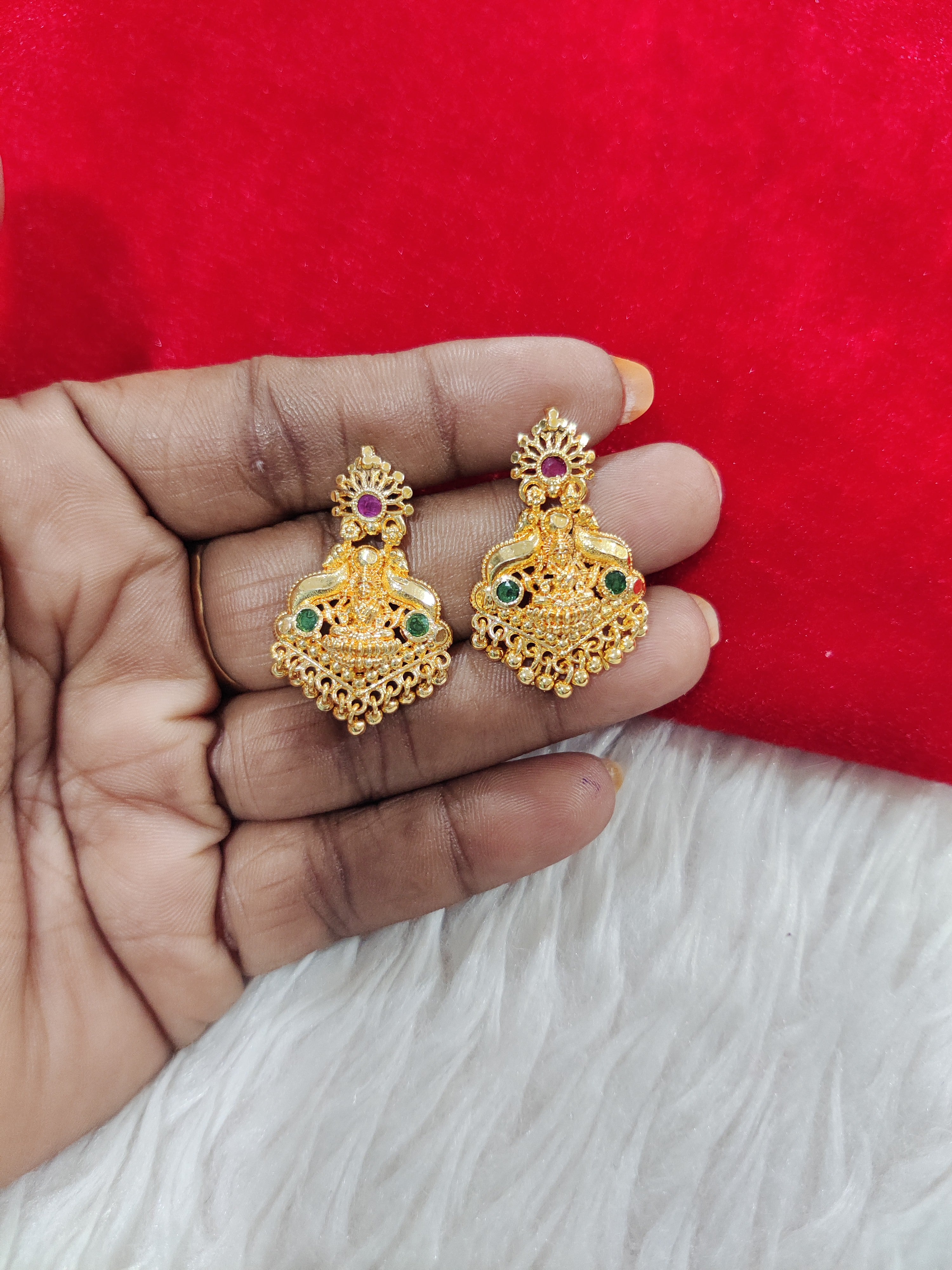 Panchaloham lakshmi devi earrings