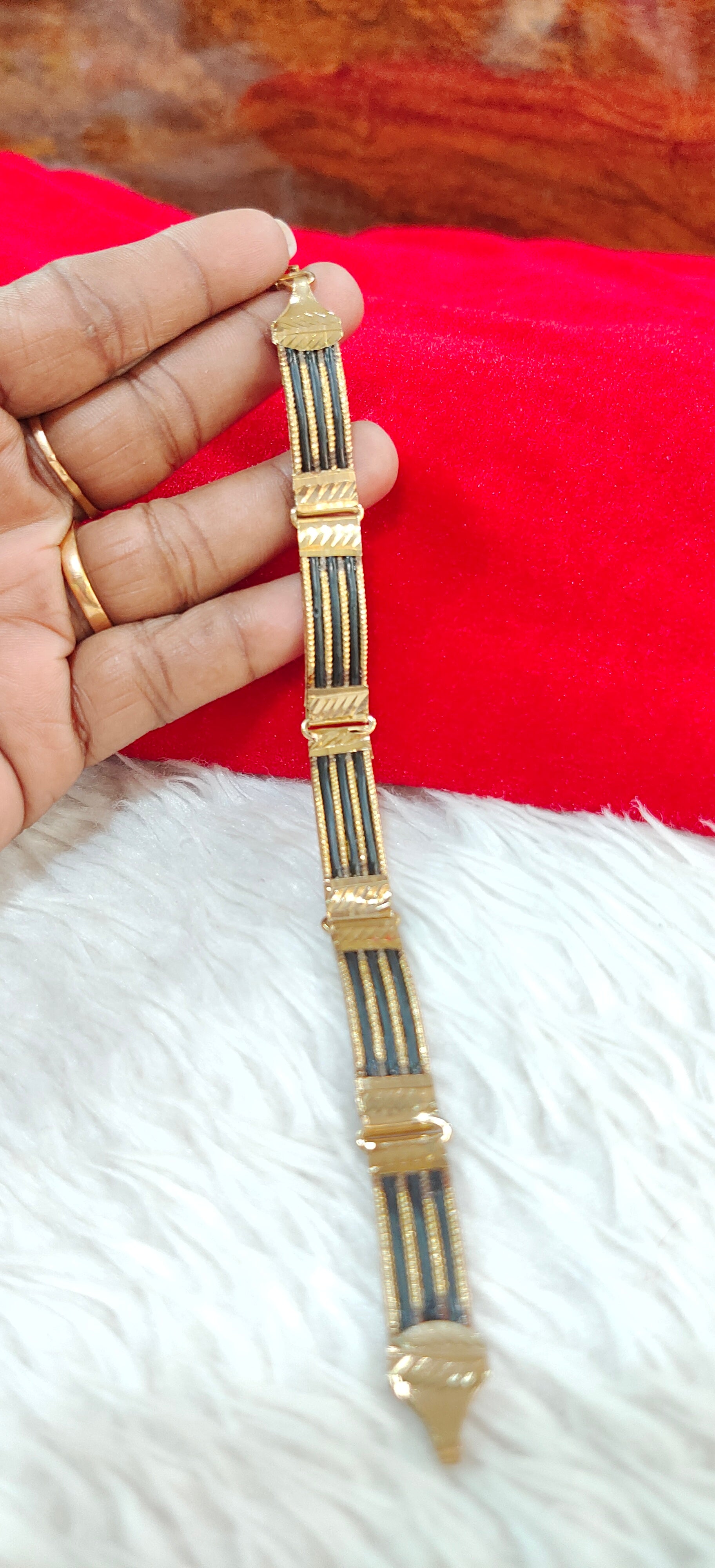 Panchaloham unpolished elephant hair bracelet
