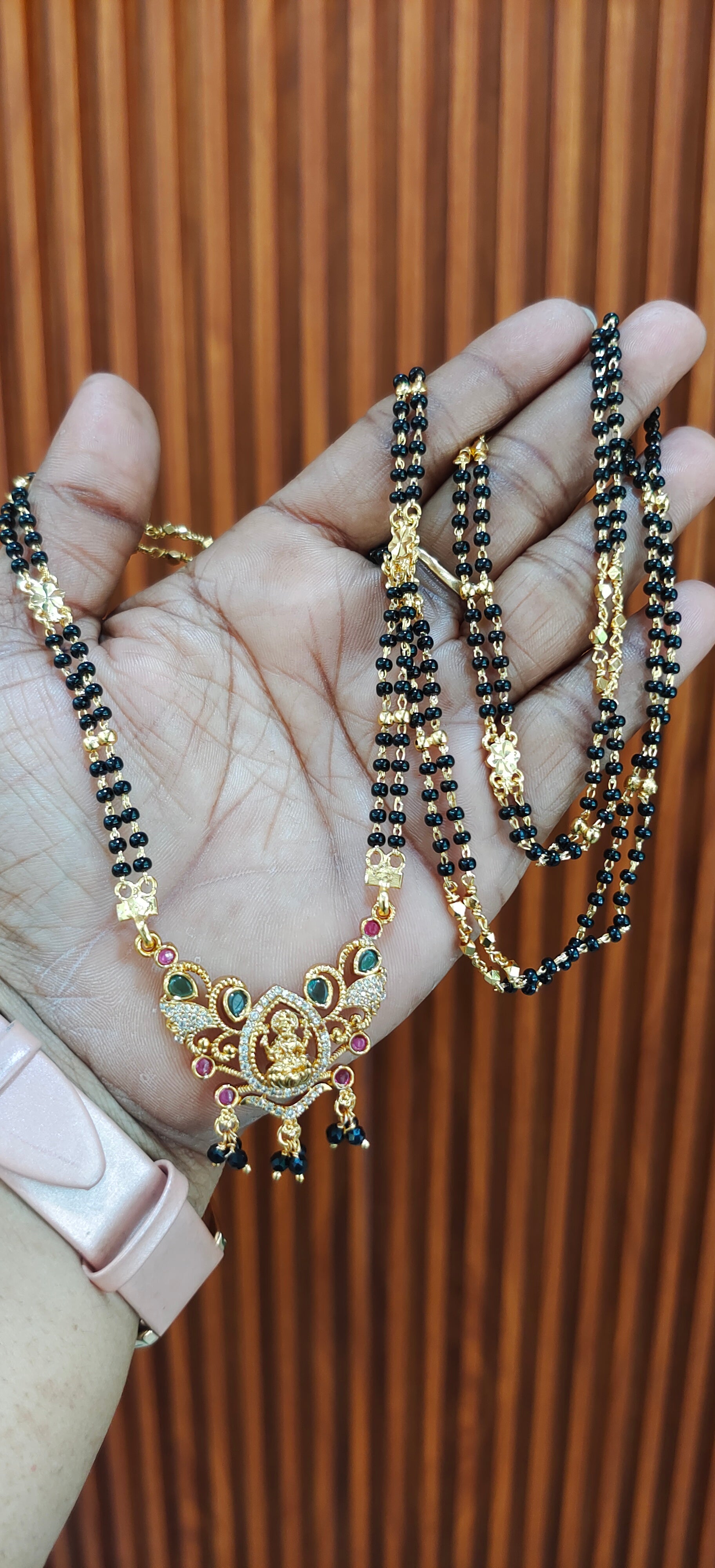 #Panchaloham long black beads