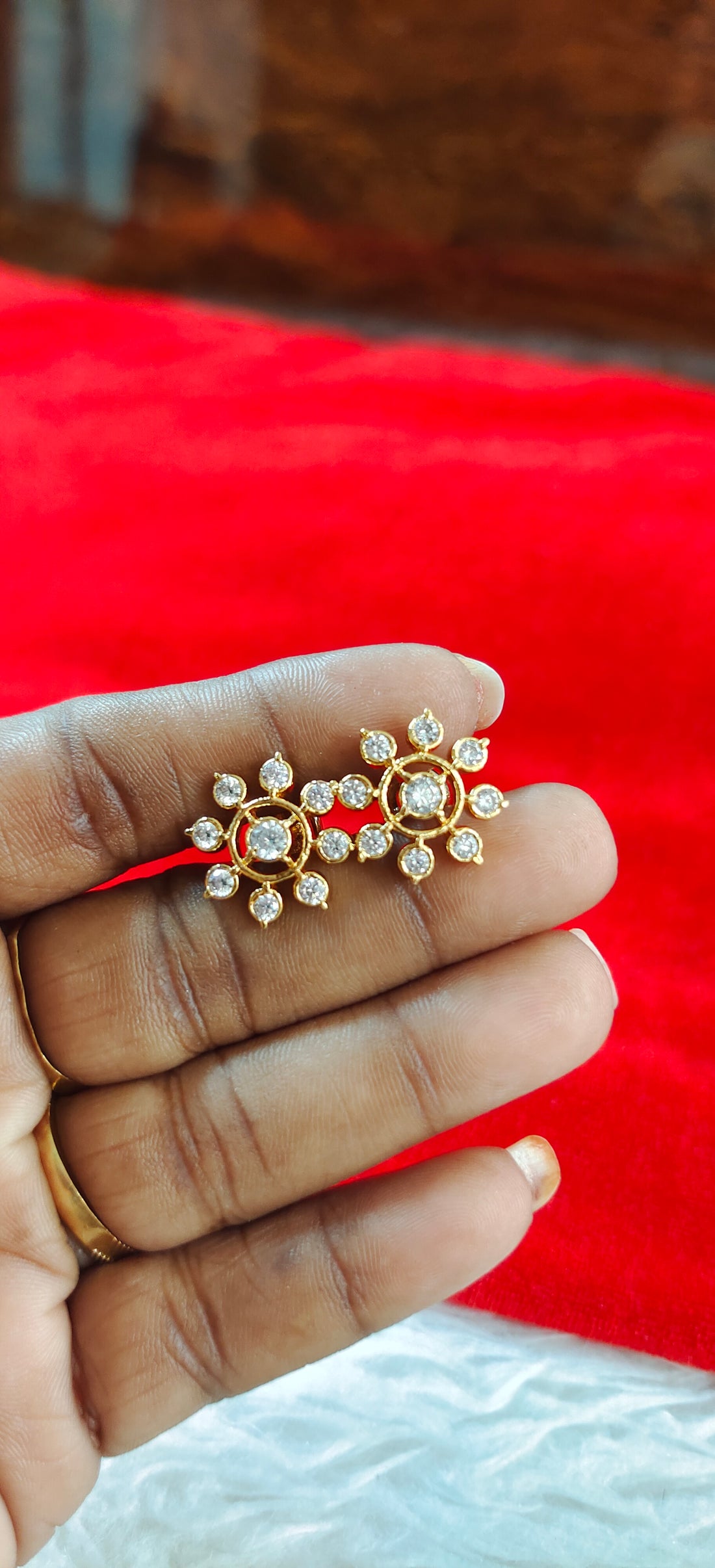 Panchaloham daimond replika studs