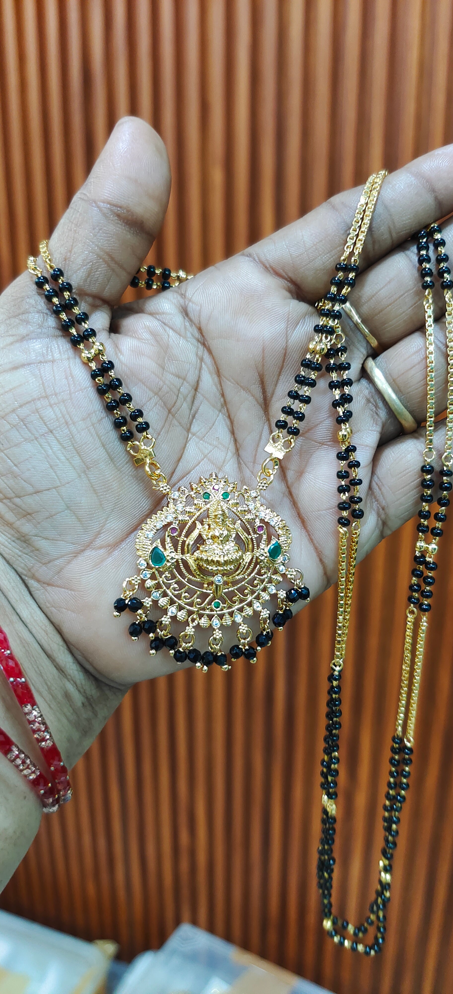 #Panchaloham long black beads