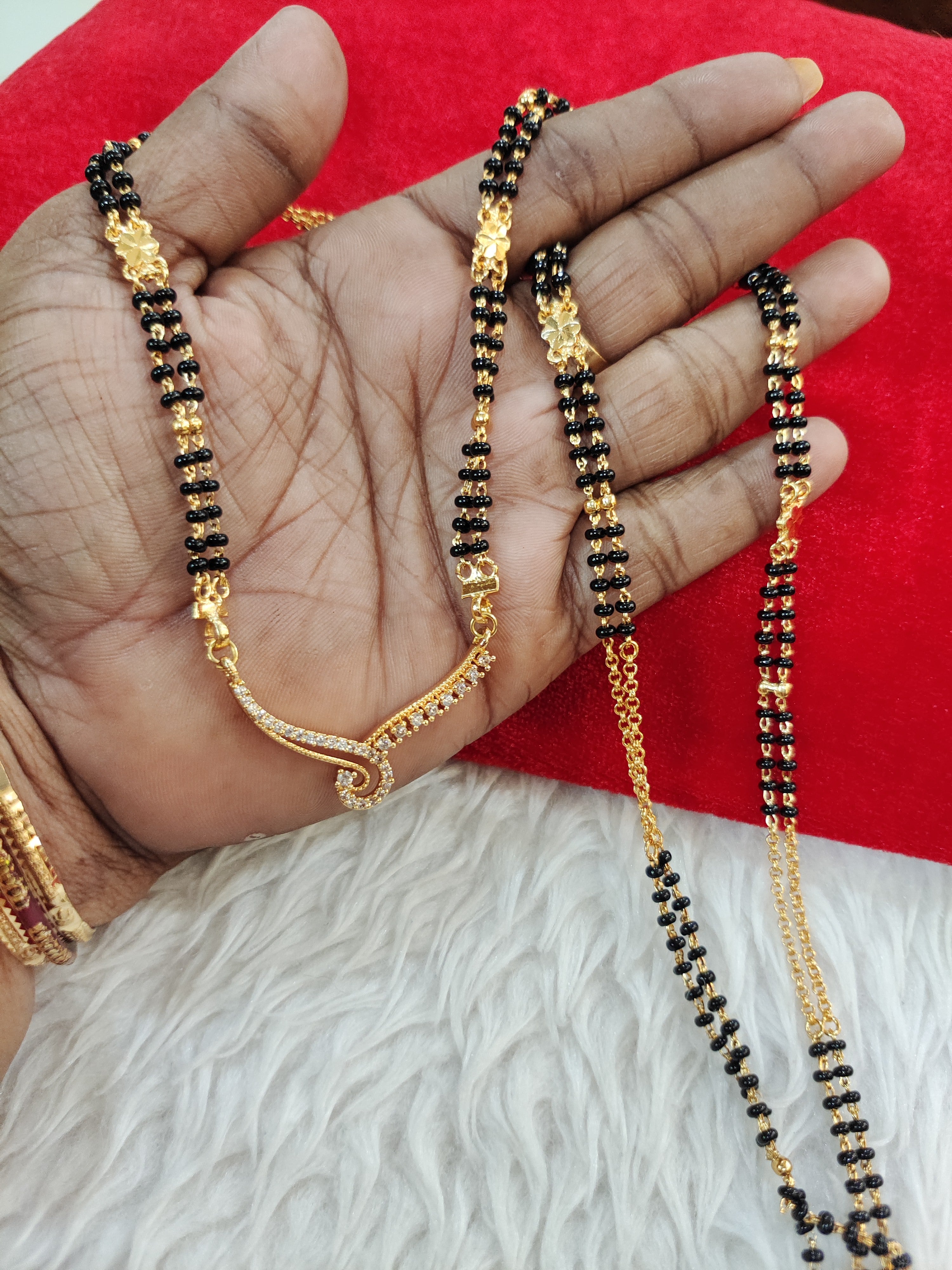 Panchaloham black beads
