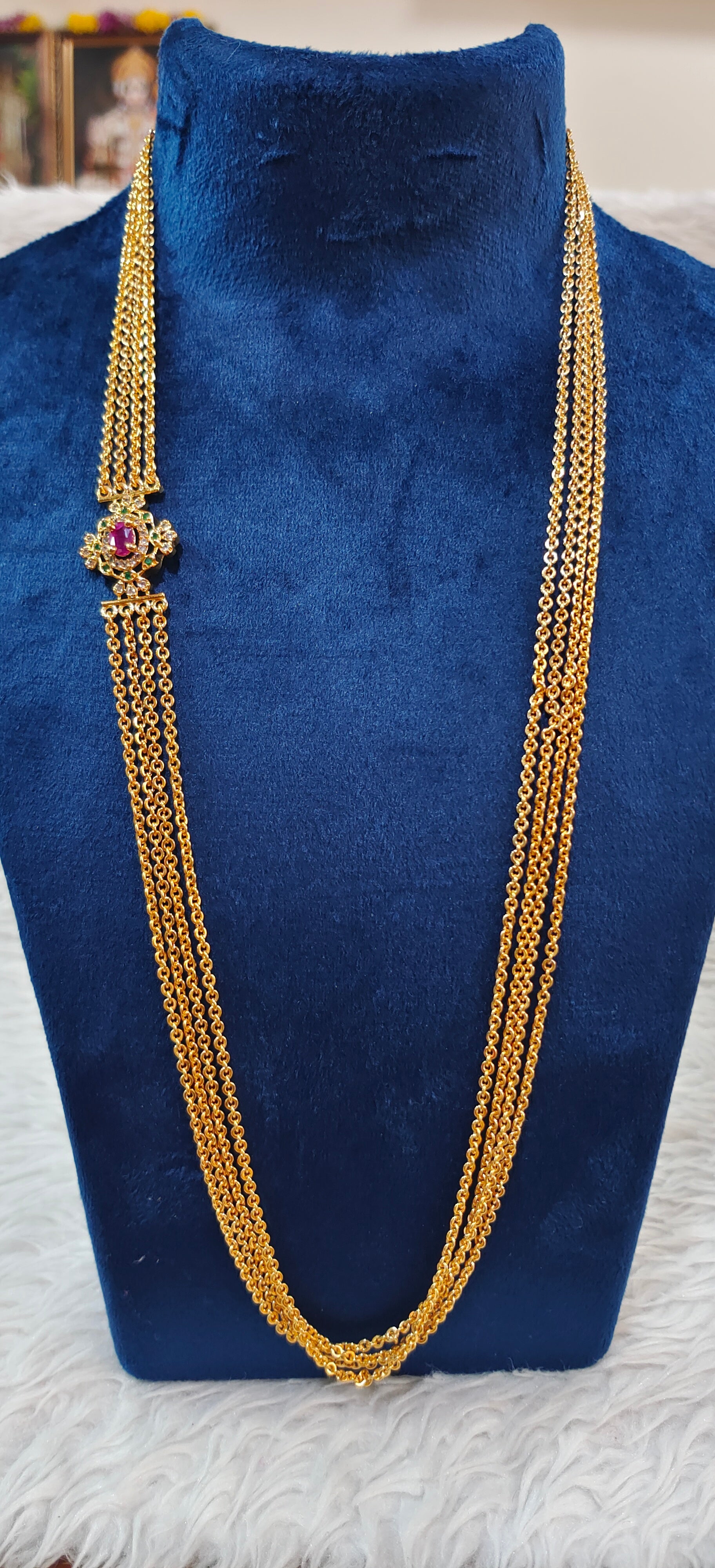 Pure Panchaloham polished chandraharam