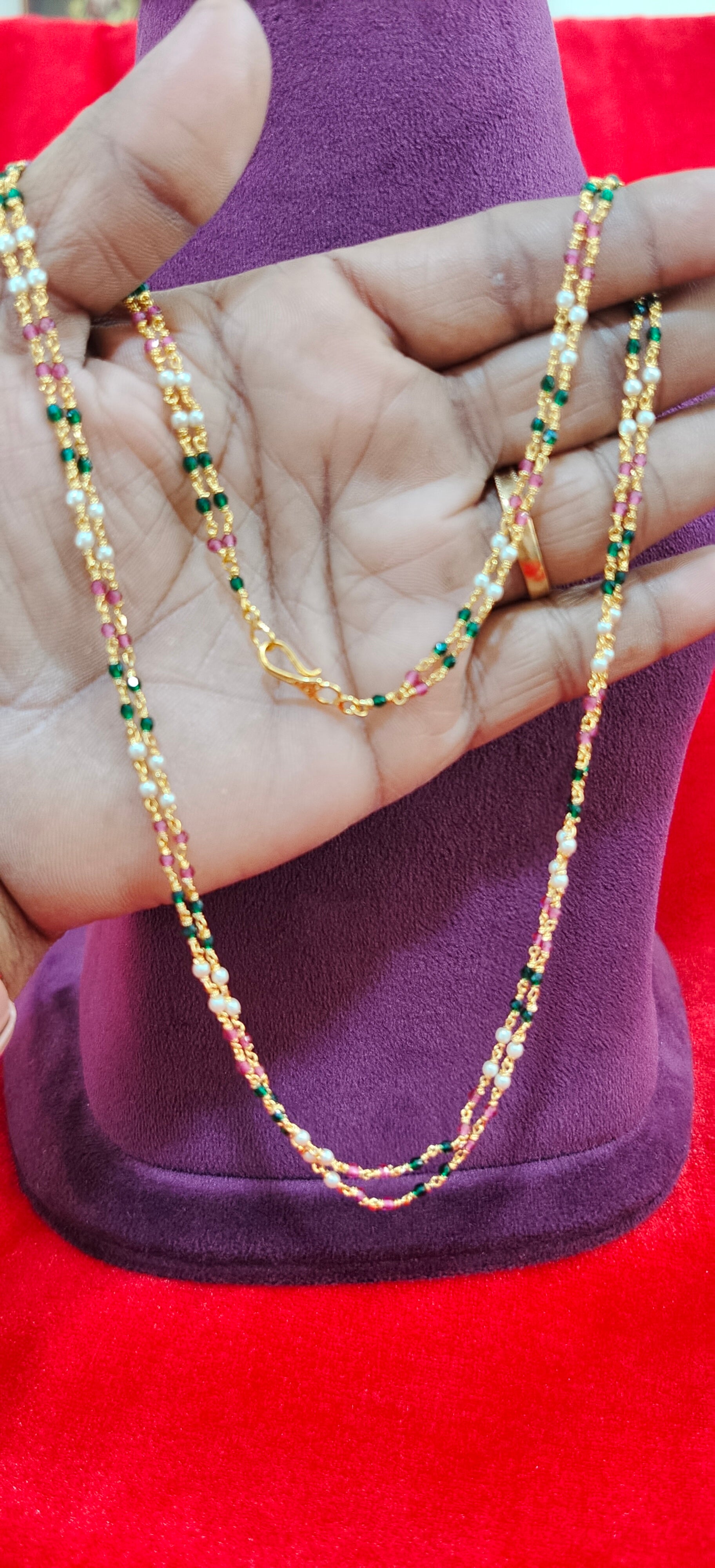 #Panchaloham kattuteega handmade chain , watsapp bookings 8143268921