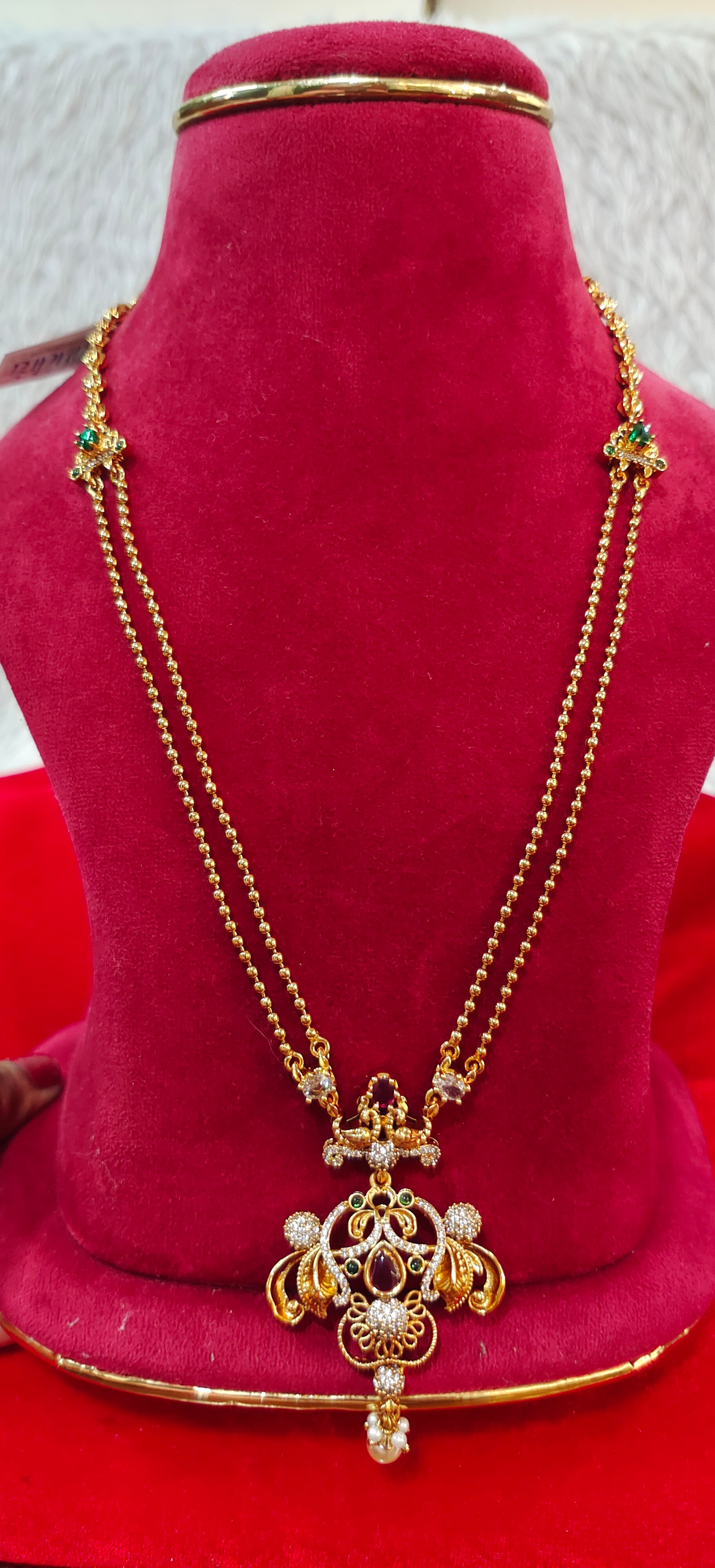 Trending gold ball chain with dollor