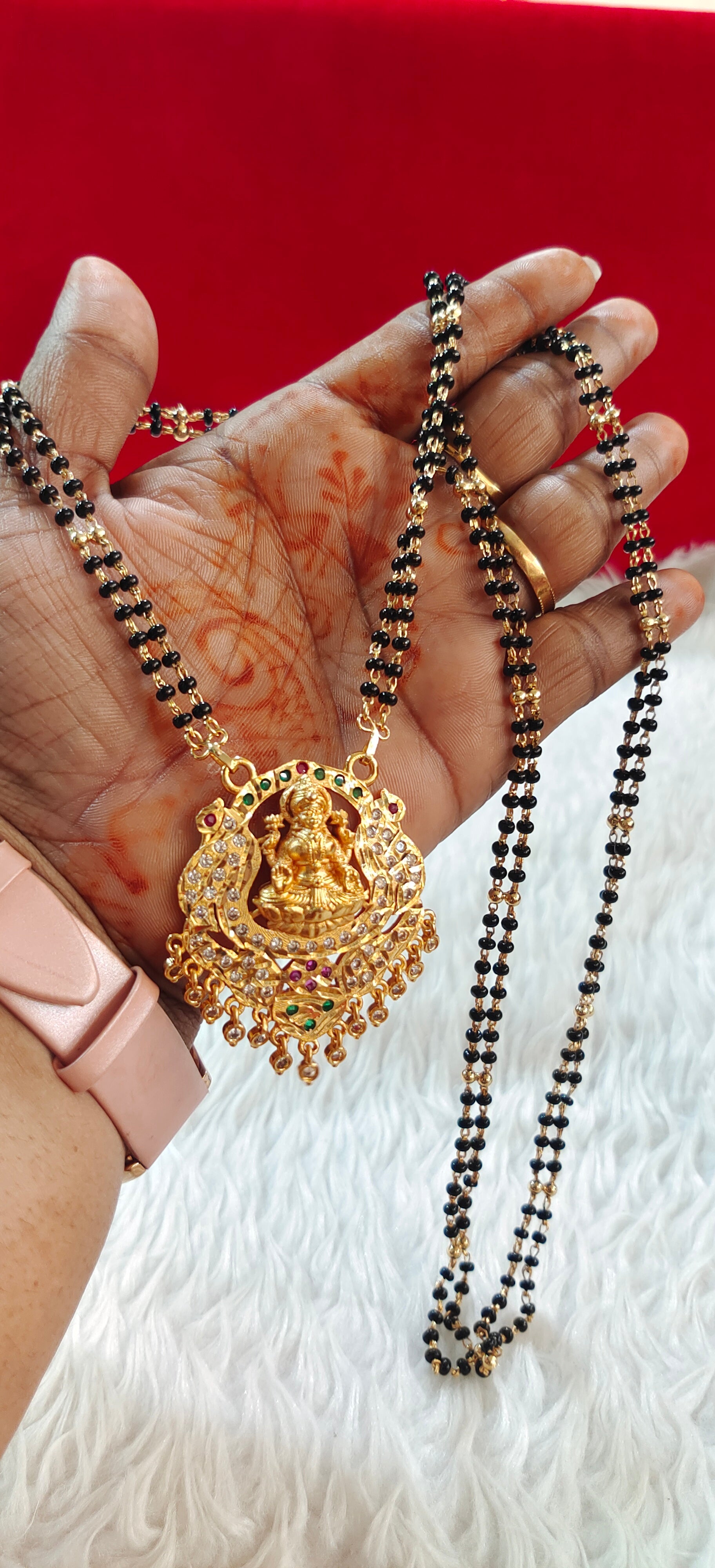 Panchaloham black beads