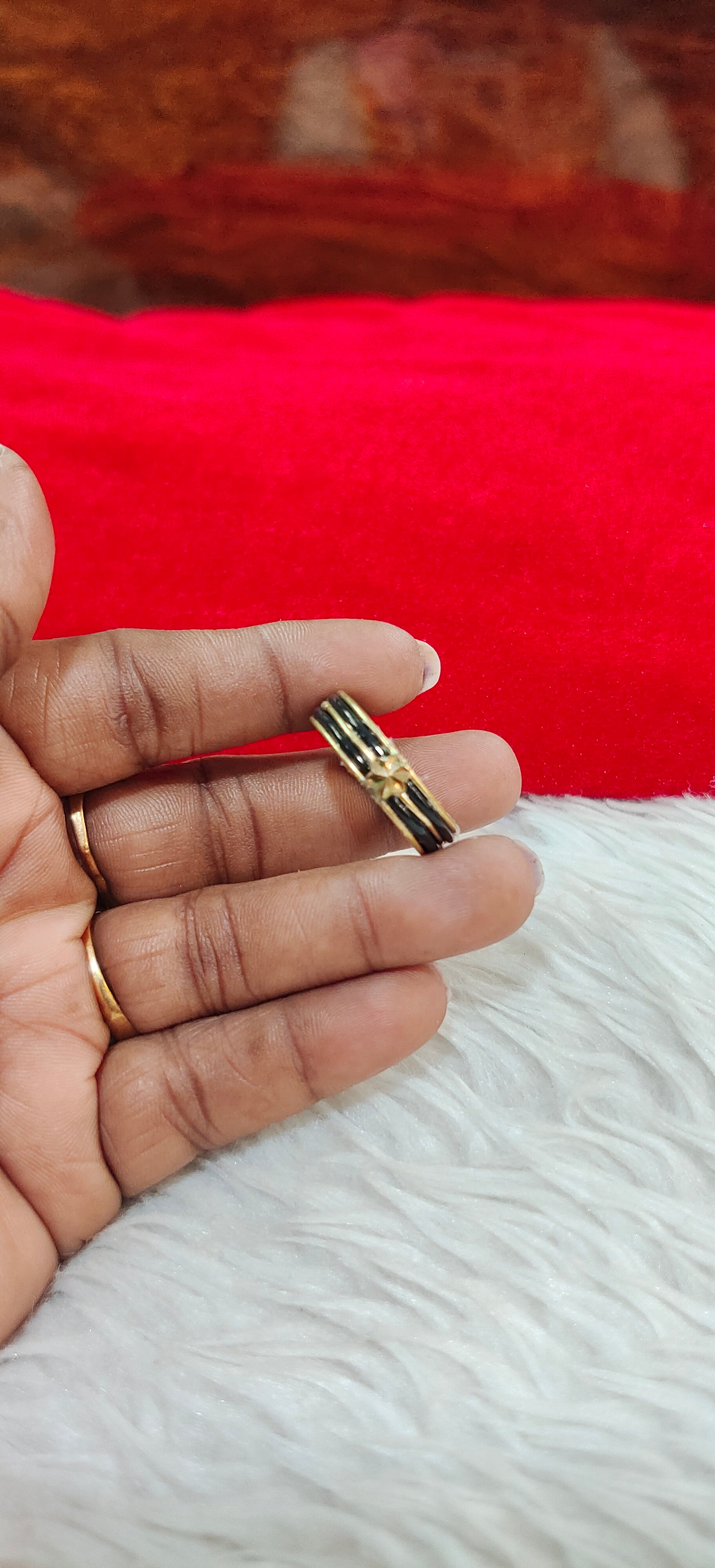 Panchaloham unpolished elephant hair ring