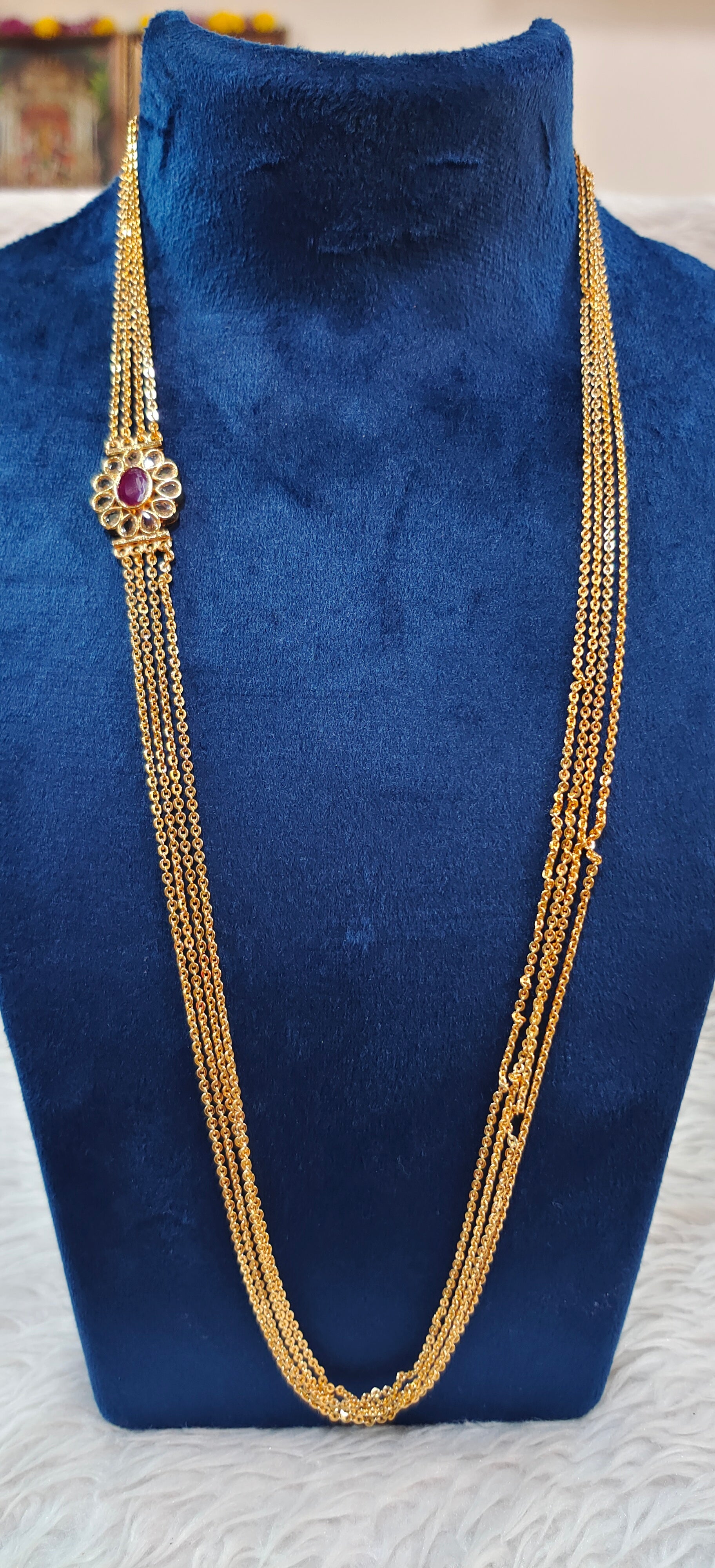 Pure Panchaloham polished chandraharam