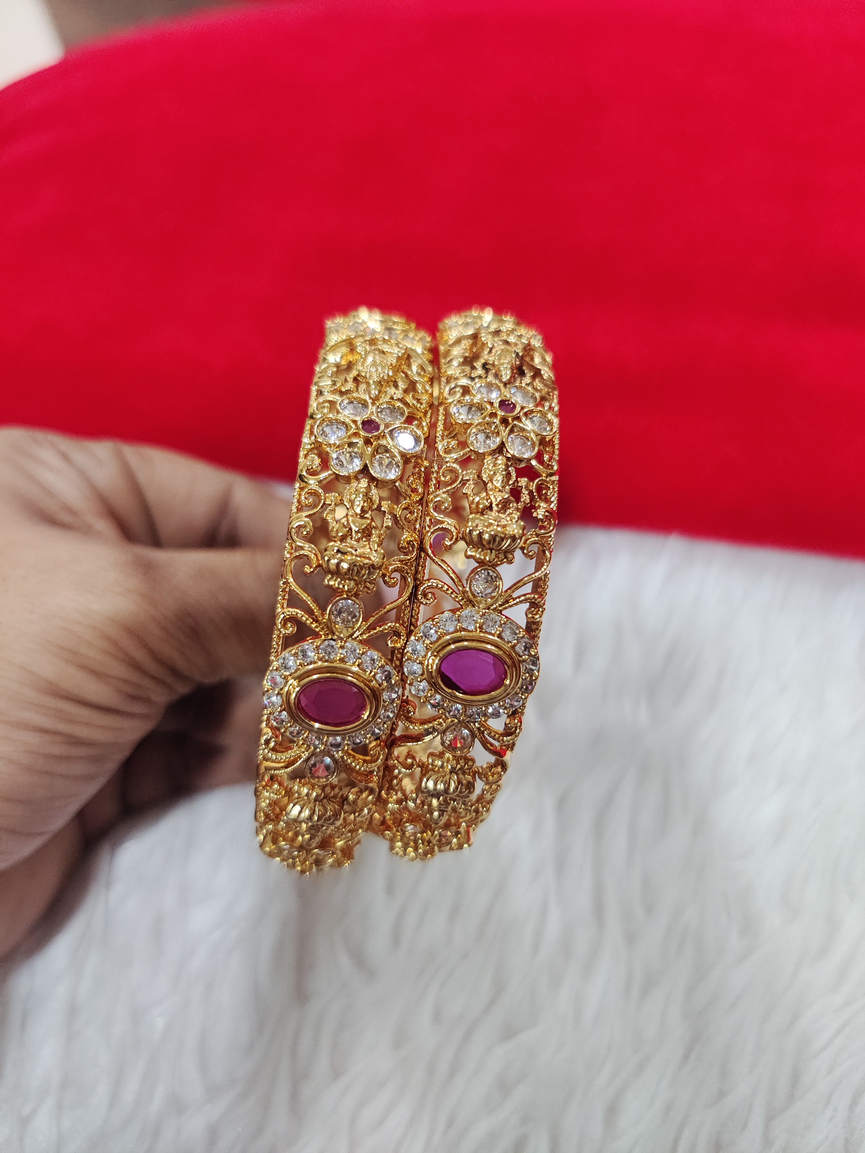 Temple polish party wear bangles