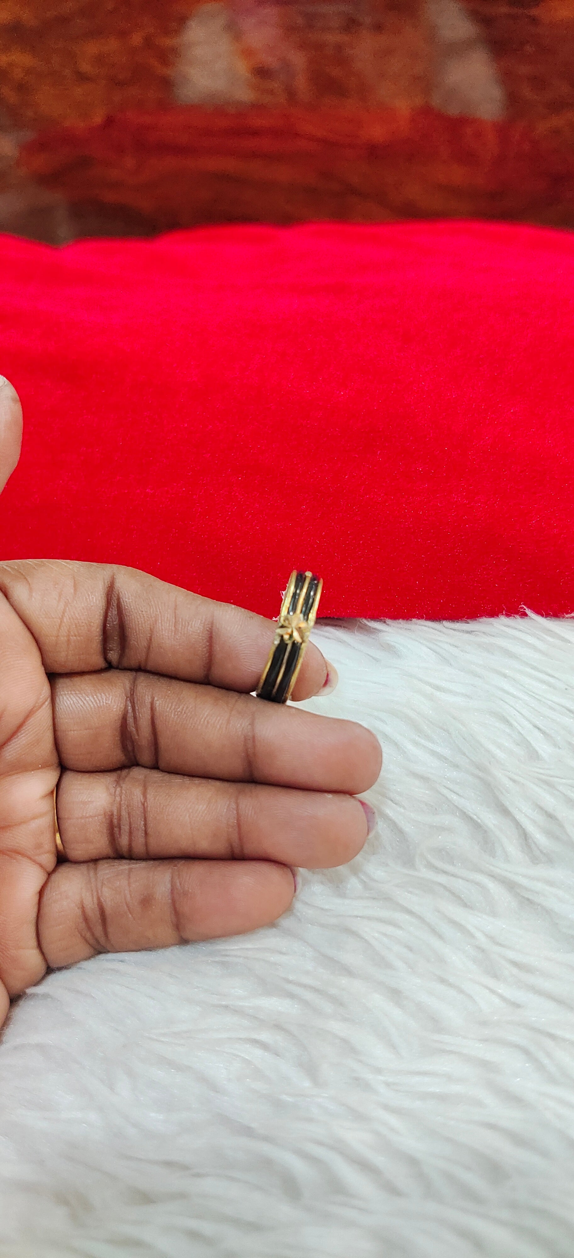 Panchaloham unpolished elephant hair ring