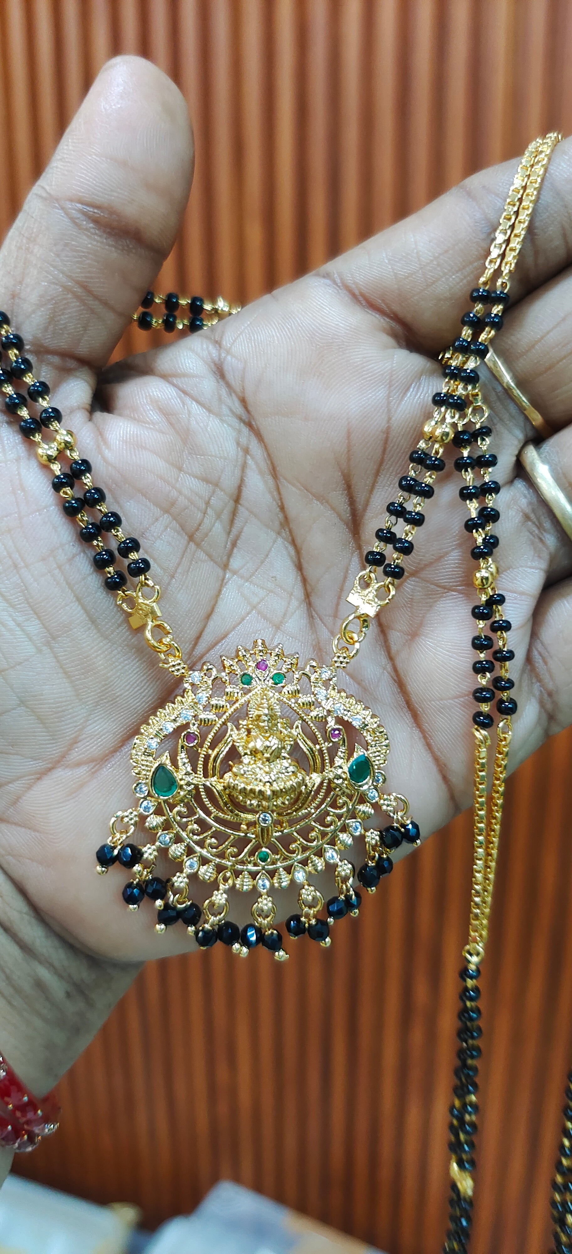 #Panchaloham long black beads