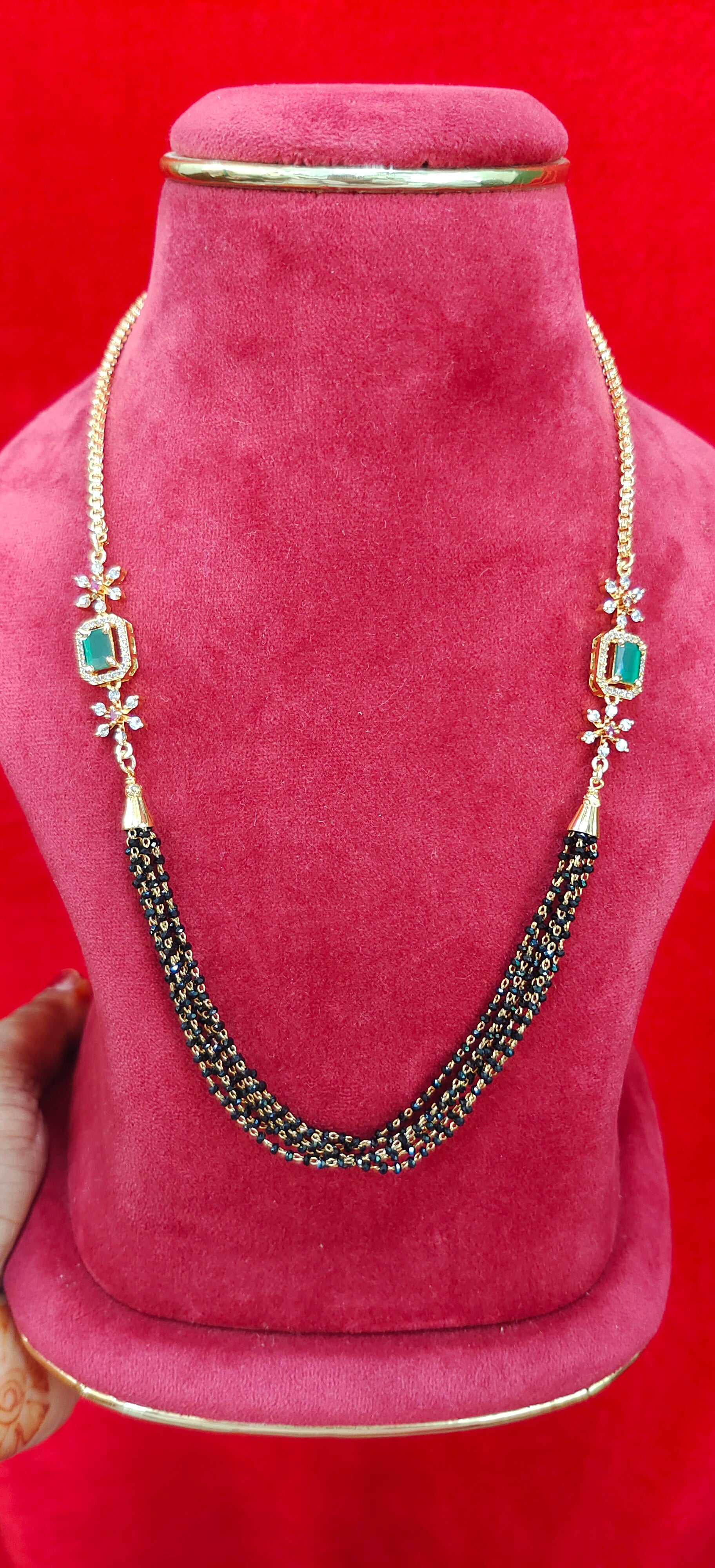 #Panchaloham short black beads
