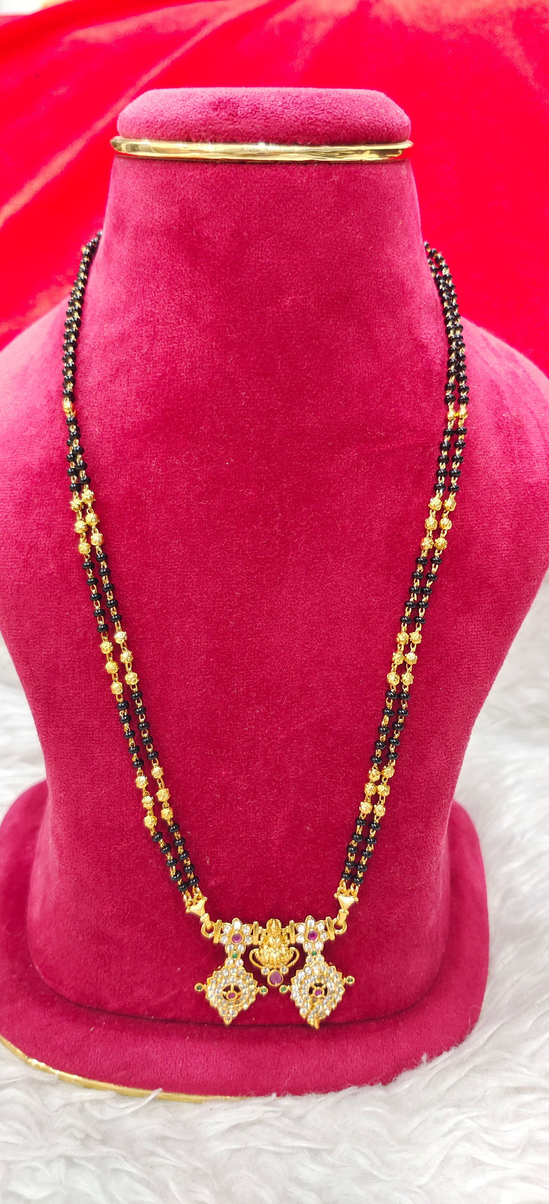 Panchaloham short black beads